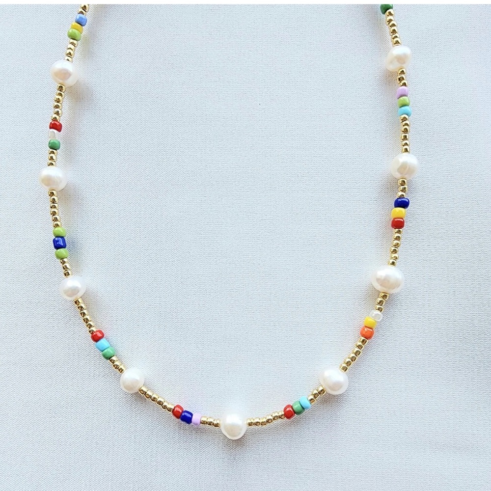 Freshwater Pearl Rainbow 🌈 Necklace